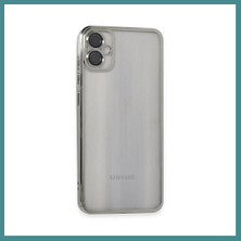 Bezos Samsung Galaxy A05 Uyumlu Kılıf Lensli Silikon - Gümüş Mac