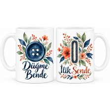 Bşk Virgo Düğme Bende ve Ilik Sende 2'li Porselen Kupa Seti - Model 542 BSK2026