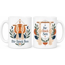 Bezos Bir Ilmek Ben ve Bir Ilmek Sen 2'li Porselen Kupa Seti - Model 557 HB006