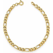 Sembol Gold 14 Ayar Figaro Altın Bileklik 4 mm 18 cm