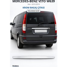 Trobus Mercedes-Benz Vito W639 2010-2014 Uyumlu Krom Bagaj Çıtası Paslanmaz Çelik