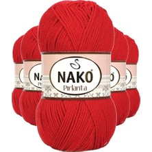 Bm 5 Adet Pırlanta Amigurumi El Örgü Ipi Yünü Gelincik Kırmızı 6741