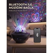 Bluetooth Rgb Parti Işığı Hoparlörlü Disko Lambası Mp3 USB ve Hafıza Kartı Destekli