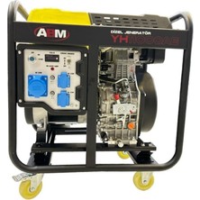 Abm YH11000AE 11KVA 18BG 668CC 7 ile 8sa 139KG Marşlı Monofaze Dizel Jeneratör