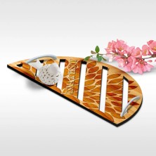 BK Gift Kişiye Özel Dekoratif Ahşap Sunum Tepsisi