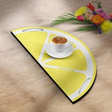 BK Gift Kişiye Özel Limon Dilimi Ahşap Sunum Tepsisi