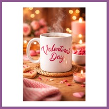 Bezos Valentine’s Day Porselen Kupa Model 3 – Aşk Temalı Özel Tasarım Kahve & Çay Kupası , Sevgililer Günü Hediyesi Rengaren