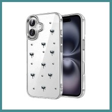 Bezos iPhone 16 Uyumlu Fiyonk Desenli Kapak - Desen 1 Mac