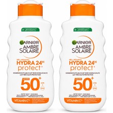 Garnier Ambre Solaire Hydra 24H Protect+ Spf 50+ Güneş Koruyucu Süt 2 x 175 ml
