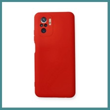 Bezos Redmi Note 10 Uyumlu Kılıf Nano Içi Kadife Silikon - Kırmızı Mac