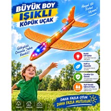 Abetto Market LED Işıklı Köpük Uçak Oyuncak -Büyük Boy – Hafif ve Dayanıklı Eva Köpük – Kolay Kurulum – Açık Hava Çocuk Oyuncağı