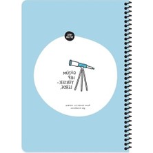 Mythriva A4 Kareli Spiralli Defter, Yüksek Kaliteli Sayfalar ve Stickerlar