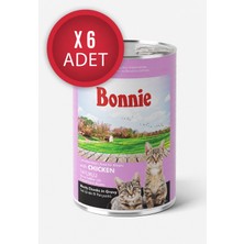 Bonnie Tavuklu Sos Içinde Et Parçacıklı 0,4 kg (400 Gr) Konserve Yavru Kedi Maması X6  Adet