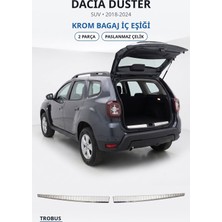 Trobus Dacia Duster 2018-2024 Uyumlu Krom Bagaj Iç Eşiği 2 Parça Paslanmaz Çelik