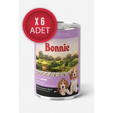Bonnie Kuzu Etli Sos Içinde Et Parçacıklı Yavru Köpek Konservesi 400G x 6 Adet