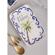 The Mia Palma D.gen Servis Tabağı 31X20 cm Çok Renkli Servis Tabağı