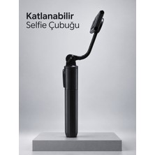 Uzaktan Fotoğraf Çekimi Için Döndürülebilir Telefon Tutuculu Selfie Çubuğu - Lisinya
