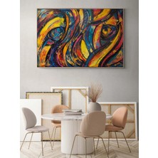 Simurg Sanatevi Renkli Düşler Melodisi Yağlı Boya Tablosu - Tuval Üzerine El Yapımı - 145 x 100 cm
