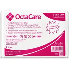 Die Grup Tr Ocatacare Şeffaf Pu Banyo ve Dövme Bandı Tıbbi Su Geçirmez Yara Örtüsü 5 cm * 9 cm 10 Adet