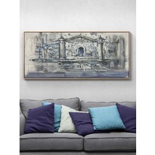 Simurg Sanatevi Tarihin Mavisi Yağlı Boya Tablosu - Tuval Üzerine El Yapımı - 140 x 60 cm