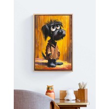Simurg Sanatevi Sevimli Köpek Yağlı Boya Tablosu - Tuval Üzerine El Yapımı - 40 x 60 cm