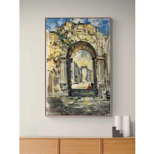 Simurg Sanatevi Antik Şehirde Gezi Yağlı Boya Tablosu - Tuval Üzerine El Yapımı - 80 x 120 cm