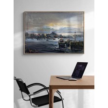 Simurg Sanatevi Istanbul Boğazı'nda Bir Gün Yağlı Boya Tablosu - Tuval Üzerine El Yapımı - 100 x 70 cm