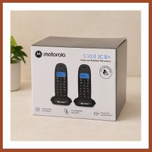 Bezos Kablosuz Dijital 2'li Telefon Seti - Arayan No Görme, 50 Hafıza (Siyah) Pro