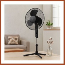 Bezos 16\" (41 Cm) Teleskopik Katlanır Ayaklı Vantilatör - Metal Kafes, 3 Kademe Pro
