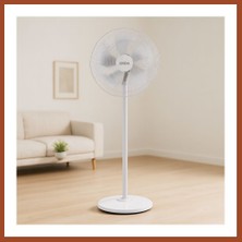 Bezos Ayaklı Vantilatör 5 Kanat 18'' (Yaklaşık 45 Cm) Sessiz 3 Kademe 140 cm Pro