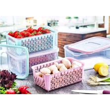 Bee Home Süzgeçli Fresh Saklama Kabı 3.5 L 4 Adet