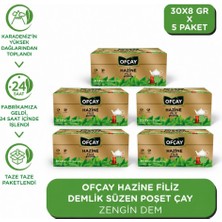 Ofçay Hazine Filiz Demlik Poşet Siyah Çay 8 g x 30 Adet 5'li set
