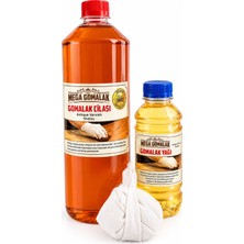 Mega Gomalak Şeffaf Gomalak 1 Litre + 250ML Cila Yağı + Sürme Topu Hediyeli