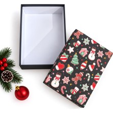 Tr Yılbaşı Hediye Kutusu – 23X17X7 cm Noel Temalı Kapaklı Hediye Kutusu | Dayanıklı Karton,