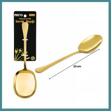 Bezos 25 cm Metal Servis Kaşığı Altın Renk Mac