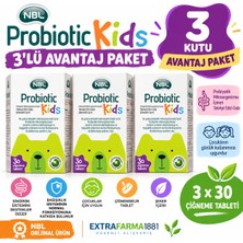 Nbl Probiyotik Kids 30 Çiğneme Tableti 3lü Avantaj Paket