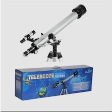 Erden Kırtasiye F70060 Astronomik Teleskop - 60MM Mercek Çapı 700MM Odak Uzaklığı Alüminyum Tripodlu Uzay ve Doğa Gözlem Teleskobu