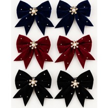 My Balli Store 6 Adet Vintage Kadife Taşlı Saç tokası