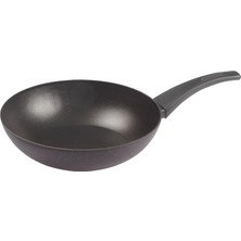Tr Cervinia Diamond Yapışmaz Wok Tava, Alüminyum, Siyah 28 cm