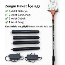 Derentürk Li Force 36V 540W 3.75M 3.5kg Teleskopik Taraklı Çırpıcı Akülü Zeytin Hasat Makinesi