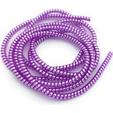 Tr Şarj Aleti Kablosu Kablo Kordon Koruyucu Spiral Sarma Kılıf Koruma (Magenta)