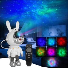Tr Tavşan Astronot Galaksi Projektörü Gece Lambası, 8 Farklı Yansıtma Modu Galaxy Projeksiyonu