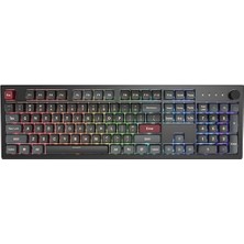 Tr Mkey Darkness Oyuncu Klavyesi - Gaterong Pro 2.0 Kırmızı Switch Ingilizce Layout