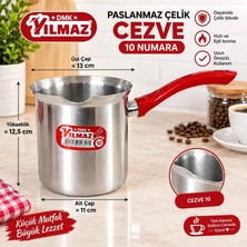 Yılmaz Cezve No-10 Paslanmaz Çelik