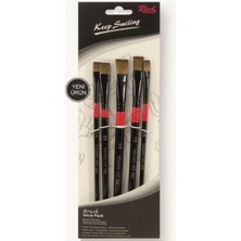 Tr Golden Art One Stroke Fırça Seti, 5'li, Seri 600, Akrilik ve Yağlı Boya