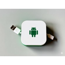 Tr Logolu Makaralı Şarj Kablosu Sarıcı - Pratik Kablo Düzenleyici (Android)