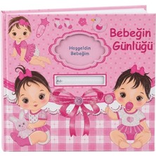 Erden Kırtasiye Bebeğimin Ilk Yılı Hatıra Defteri - Pembe Bebek Anı ve Günlük Albümü (Kız Bebek)