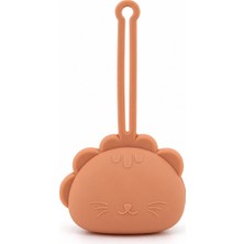 My Balli Store Aslan Şekilli Emzik Kutusu - Emzik Saklama Kabı - Hijyenik ve Askılı Tasarım(Kahve)