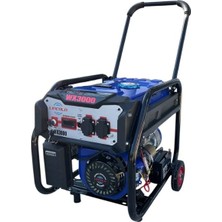 Lincoln WX3000 3kw 7bg 212CC 8 ile 12SA 50KG Tekerli Marşlı Monofaze Benzinli Jeneratör