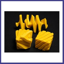 Bezos 3D Baskı Fidget Puzzle Küp - Hareketli Dönüşebilen Stres Giderici Zeka Oyuncağı, Masaüstü Fidget Küp-Sarı Mrl
